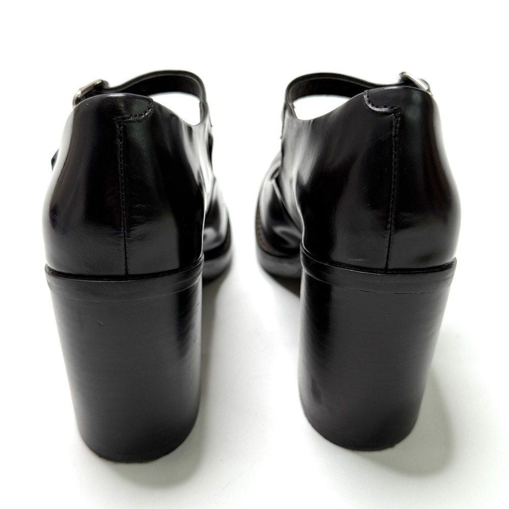 Jeffrey Campbell Mary Jane Heels Leather Mahogany Size 6 Pumps Buckle Strap - Picture 3 of 12